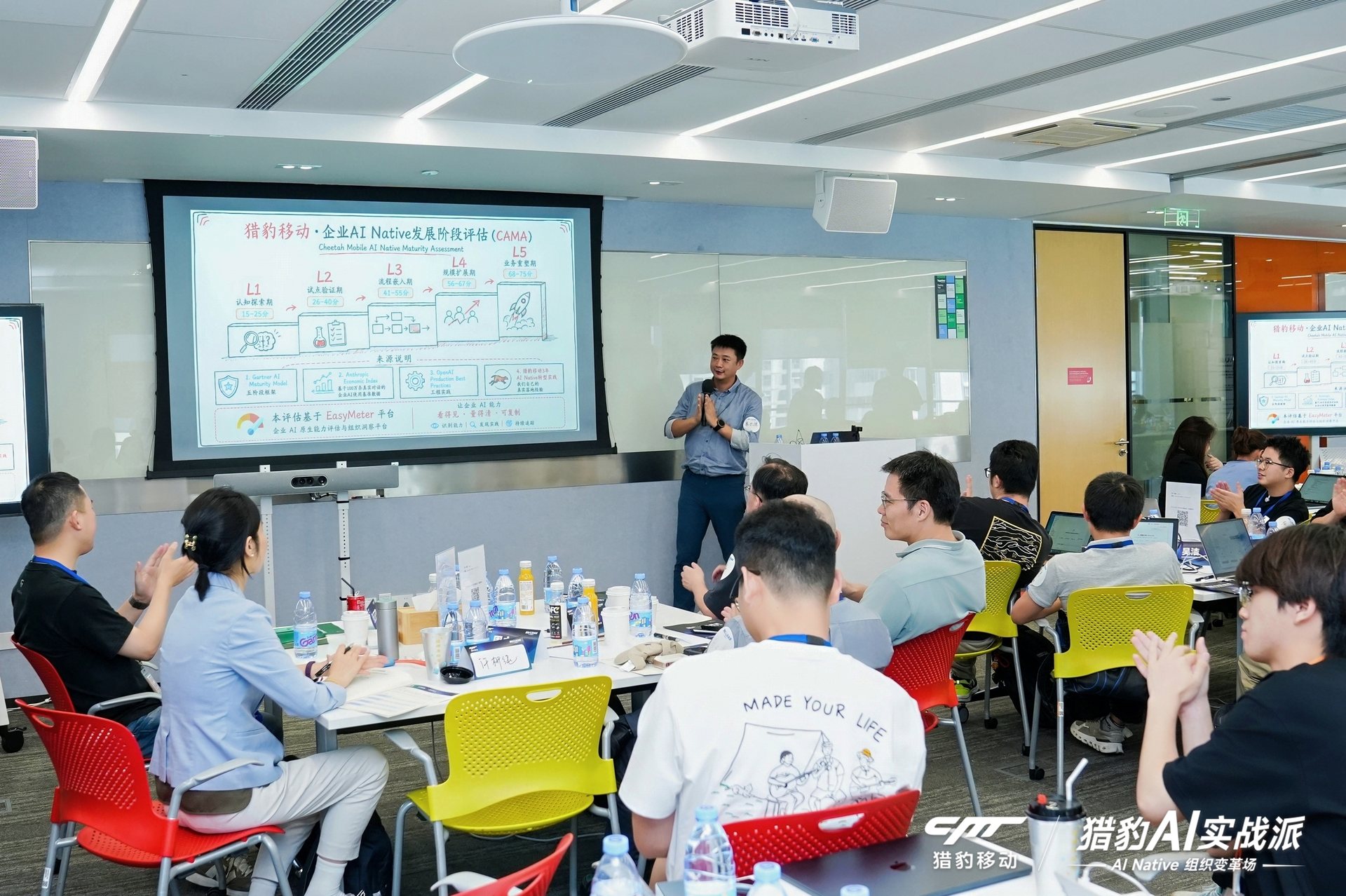 讲师在7月11日深圳场分享企业AI Native成熟度